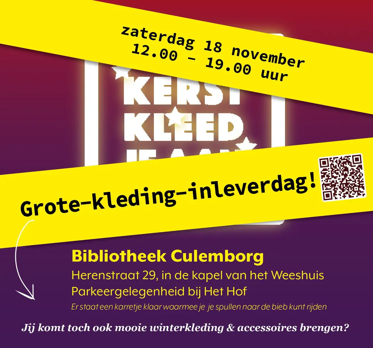 Christmas Dress Up: Clothing Collection Day — Culemborg, Bibliotheek Culemborg, Culemborg
