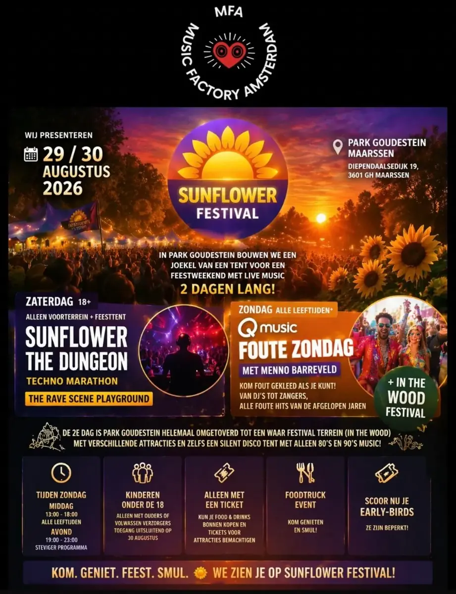 Sunflower Festival Β· Techno Marathon β Goudestein, Maarssen