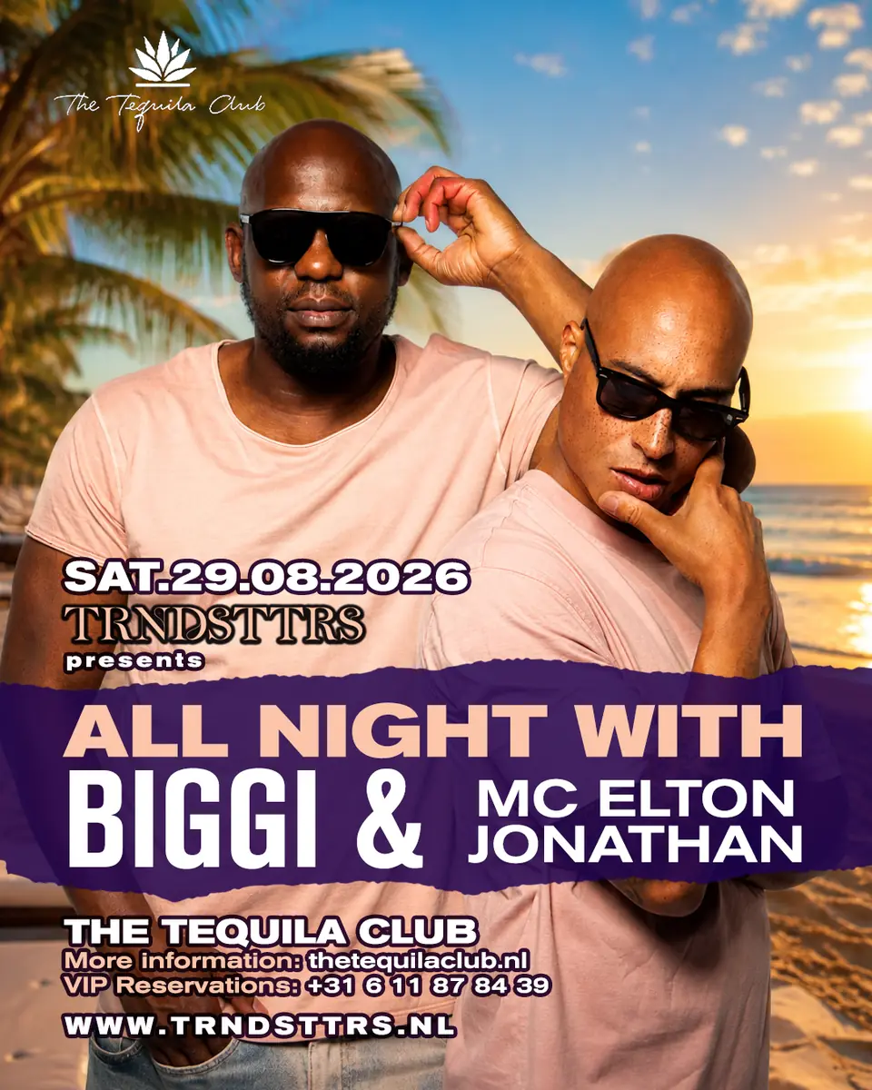 TRNDSTTRS presents · DJ Biggi & MC Elton Jonathan — The Tequila Club, Amsterdam