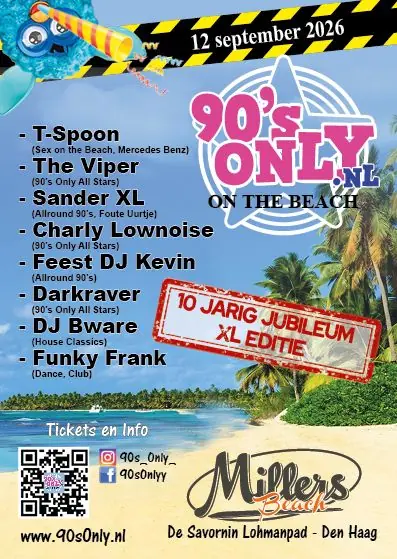 90's Only On The Beach - XL Edition — Millers Beach, Kijkduin