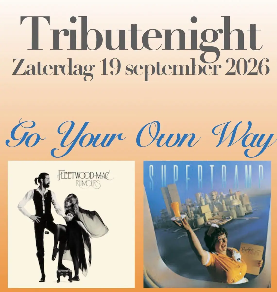 Tributenight · Fleetwood Mac & Supertramp — Alpha, Schagen