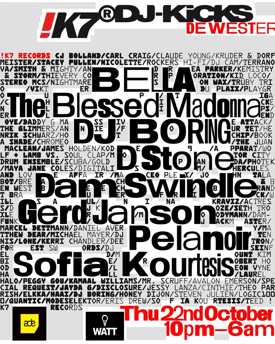DJ Kicks — Westergasterrein, Amsterdam