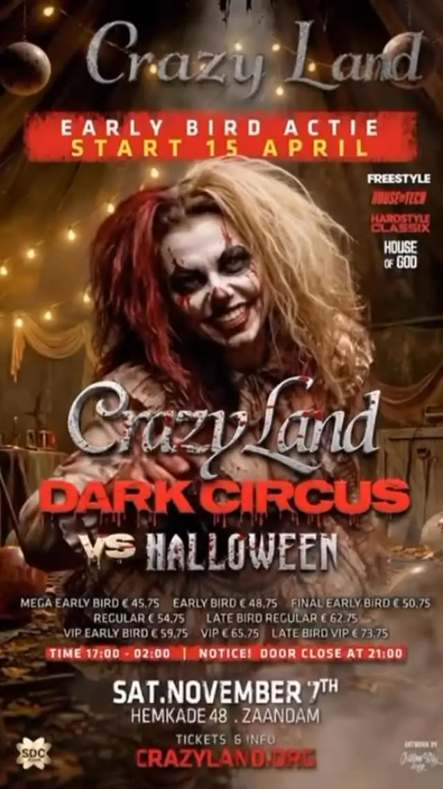 Crazyland · Dark Circus vs Halloween — Hemkade 48, Zaandam