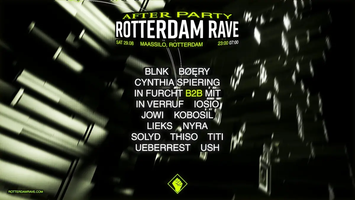 Afterparty Rotterdam Rave Festival 2026 — Maassilo, Rotterdam