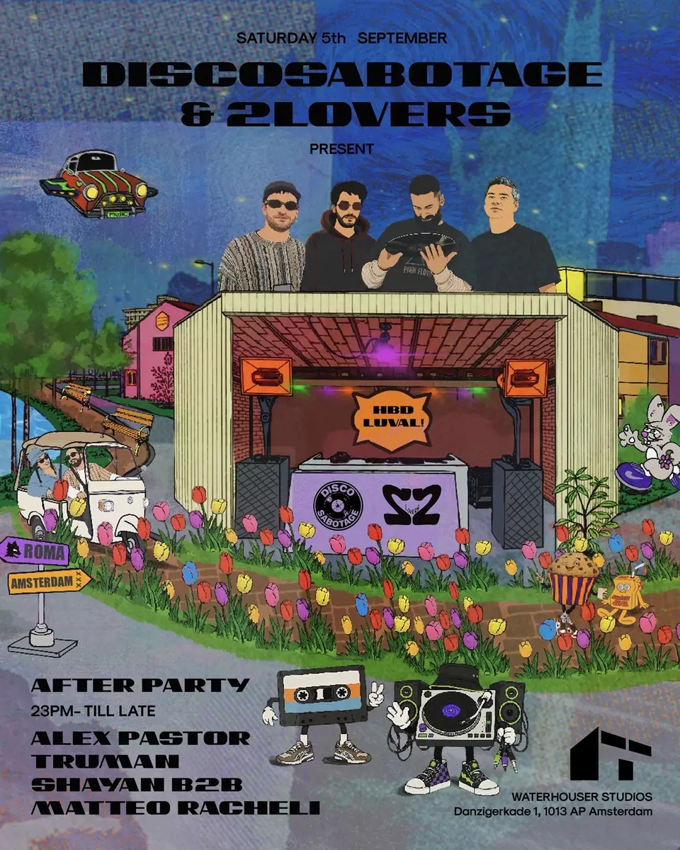 Discosabotage & 2lovers afterparty - night time — Waterhouse Studios, Amsterdam