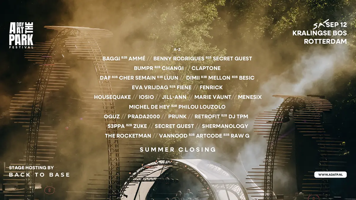 A Day at the Park Festival 2026 — Kralingse Bos, Rotterdam