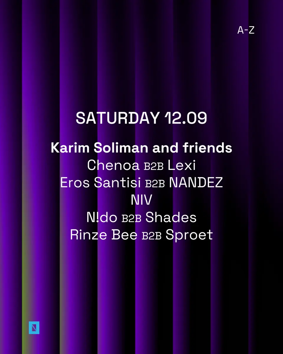 TOFFLER presents Karim Soliman and friends — Toffler, Rotterdam