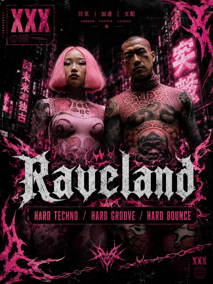 RAVELAND: Hard Techno Rave — John Doe, Amsterdam