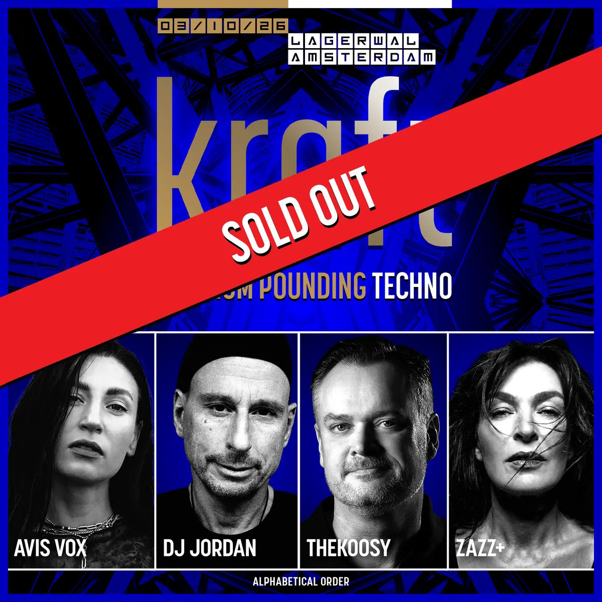 KRAFT Premium Pounding Techno 3rd of October 2026 — Lagerwal, Amsterdam