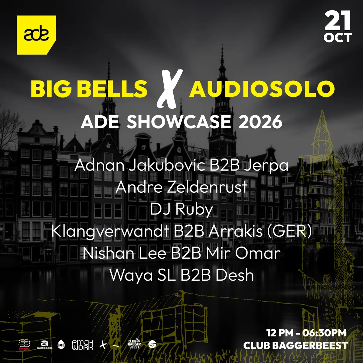 Big Bells x Audiosolo ADE 2026 — Club Baggerbeest, Amsterdam