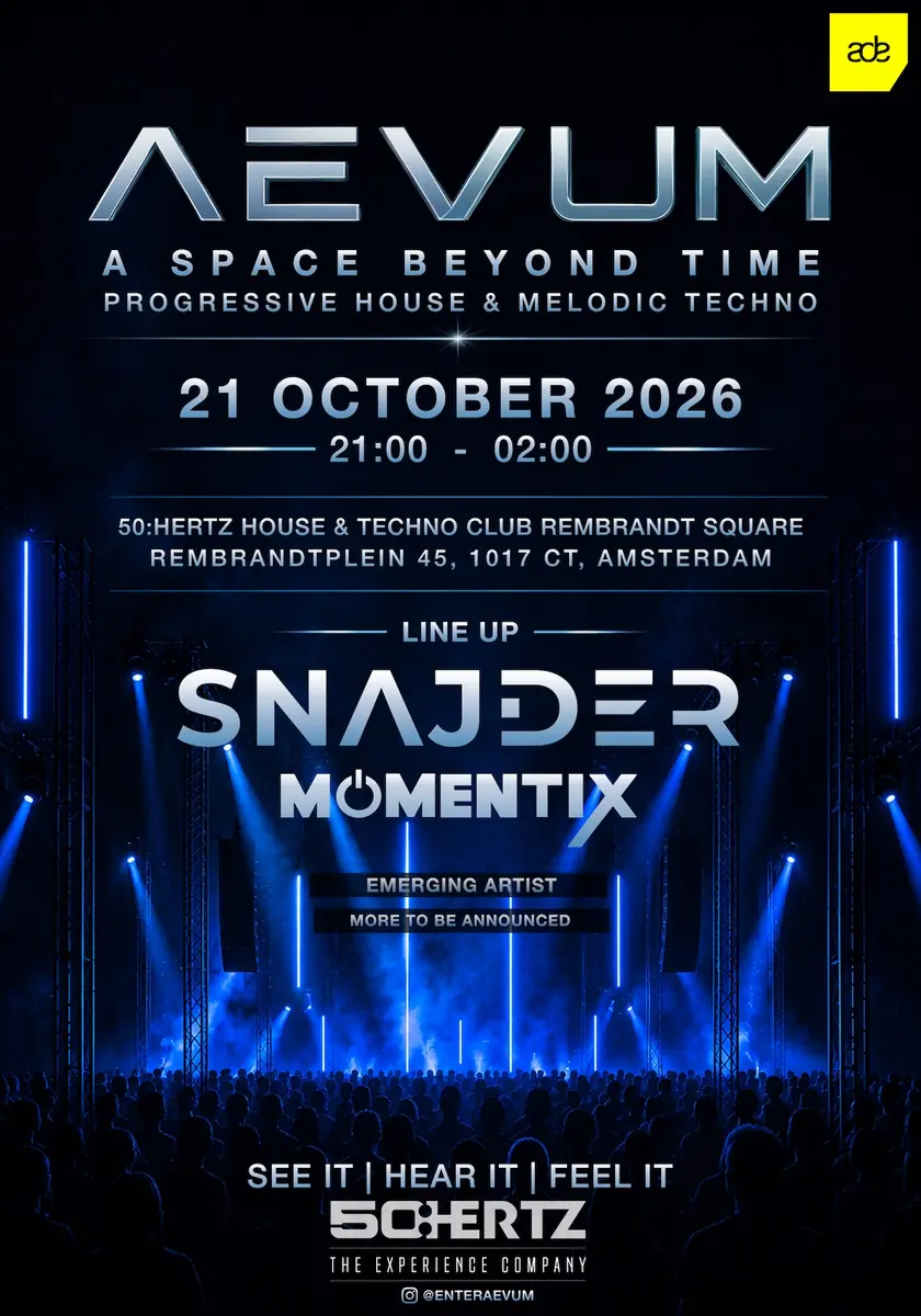 AEVUM — Aevum x 50:Hertz House & Techno Club Rembrandt Square | Rembrandtplein 45, Amsterdam, Amsterdam