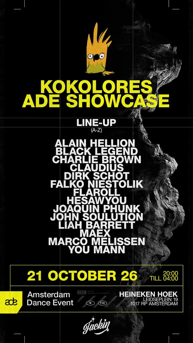 Showcase Kokolores x ADE — Grand Café Heineken Hoek, Amsterdam