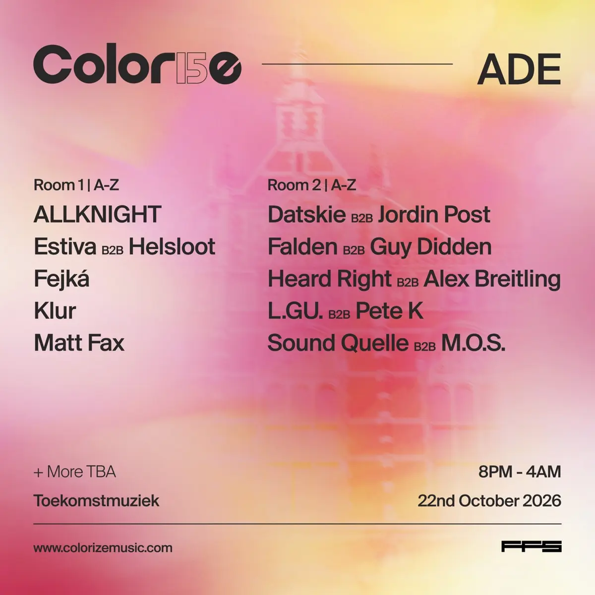 Colorize: 15 Years - ADE — Toekomstmuziek, Amsterdam