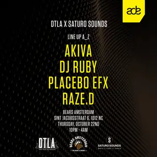 DTLA x Saturo Sounds: Amsterdam Dance Event Showcase