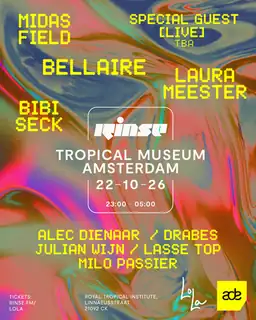 ADE: Rinse FM x Lola ft. Bellaire, Midas Field, Bibi Seck + more
