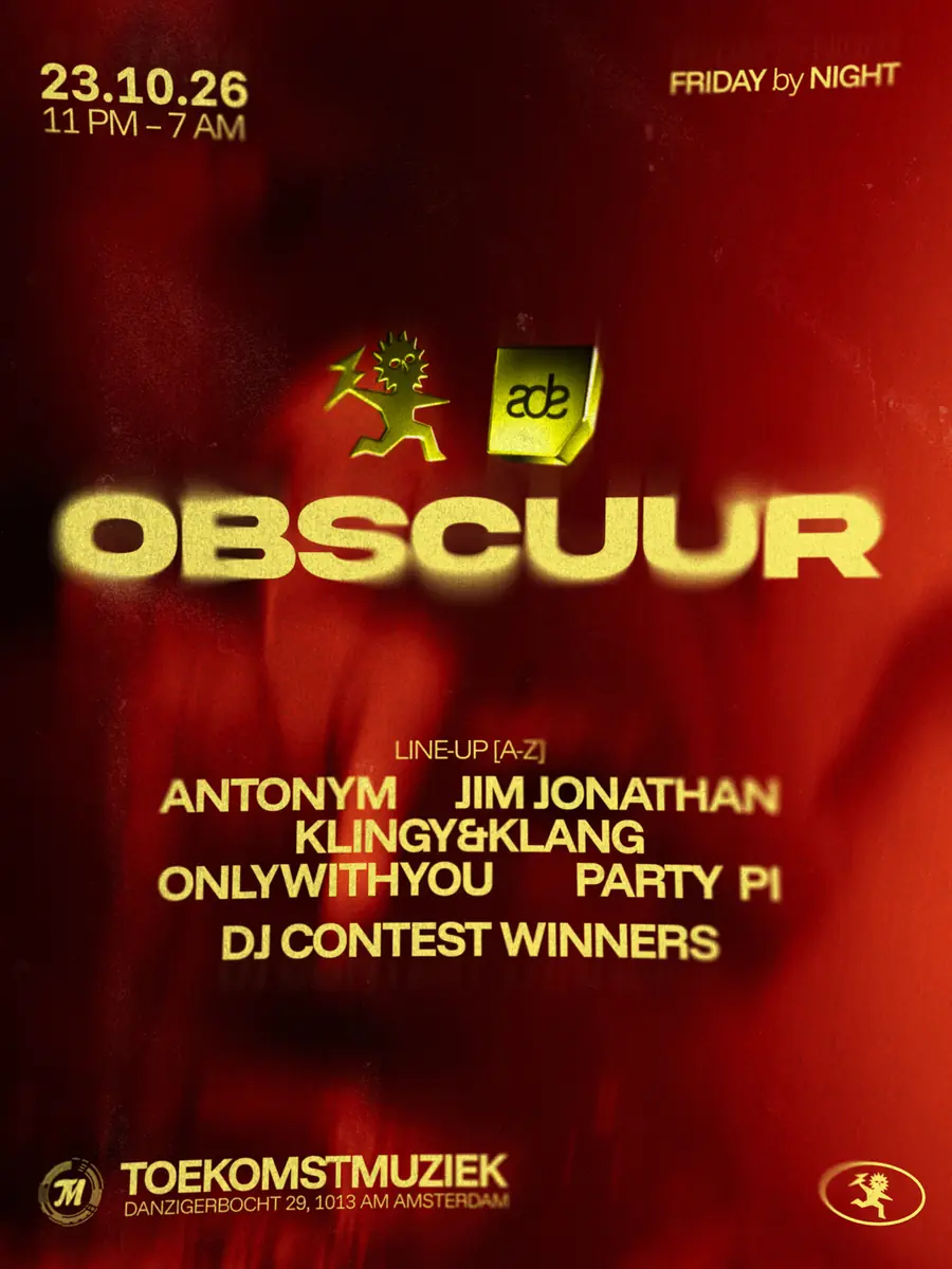 OBSCUUR ADE with Antonym, Jim Jonathan, OnlyWithYou, KLING&KLANG, PartyPi — Toekomstmuziek, Amsterdam