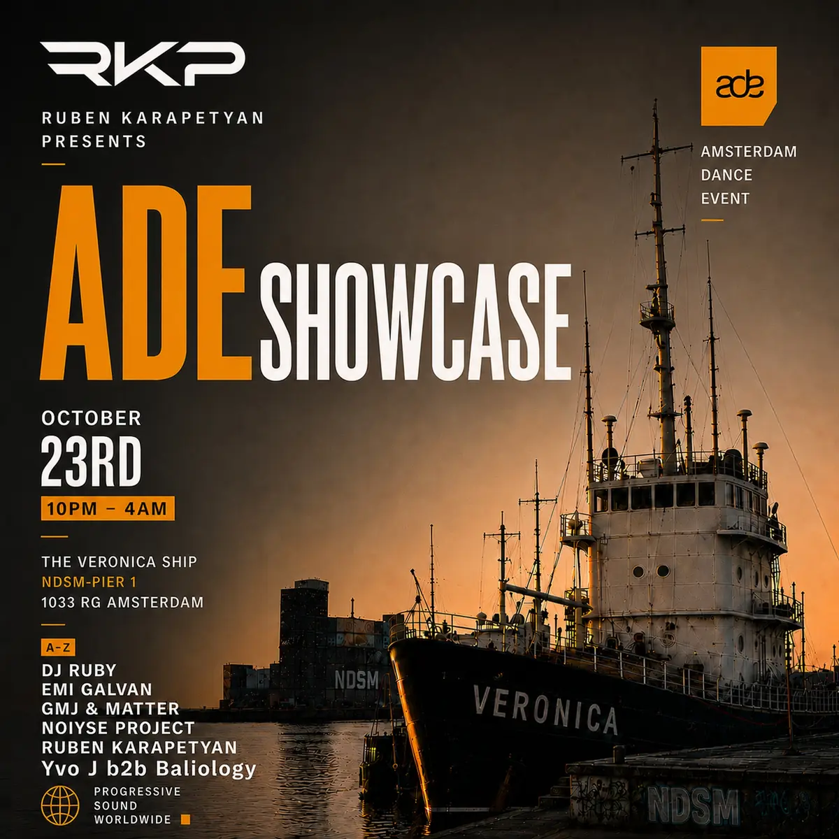 RKP presents ADE Showcase — Het Veronica Schip, Amsterdam