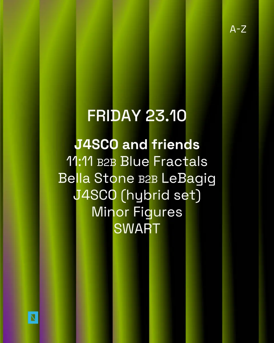 Toffler presents J4SCO and friends — Toffler, Rotterdam