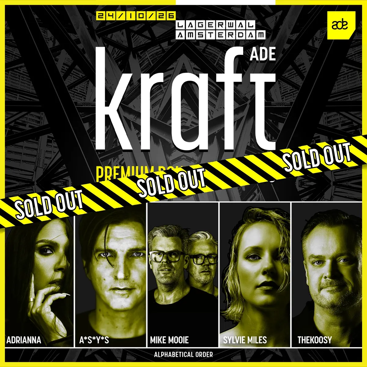 KRAFT ADE 2026 Premium Pounding Techno — Lagerwal, Amsterdam