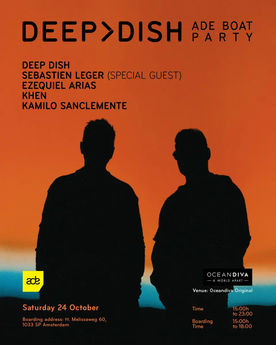 Deep Dish ADE Boat Party — Oceandiva Original, Amsterdam