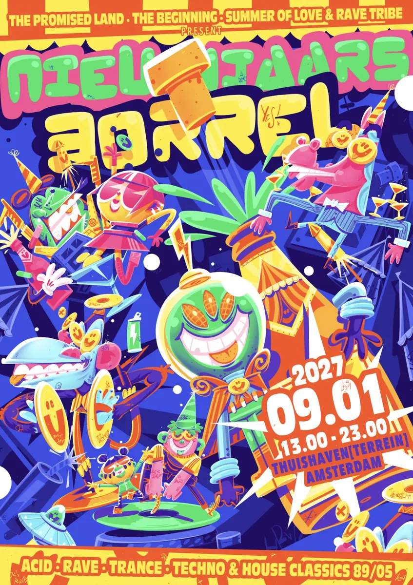 Neujahrsfeier 2027 - Acid, Rave, Trance, Techno & House Classics 89/05 — Thuishaven, Amsterdam
