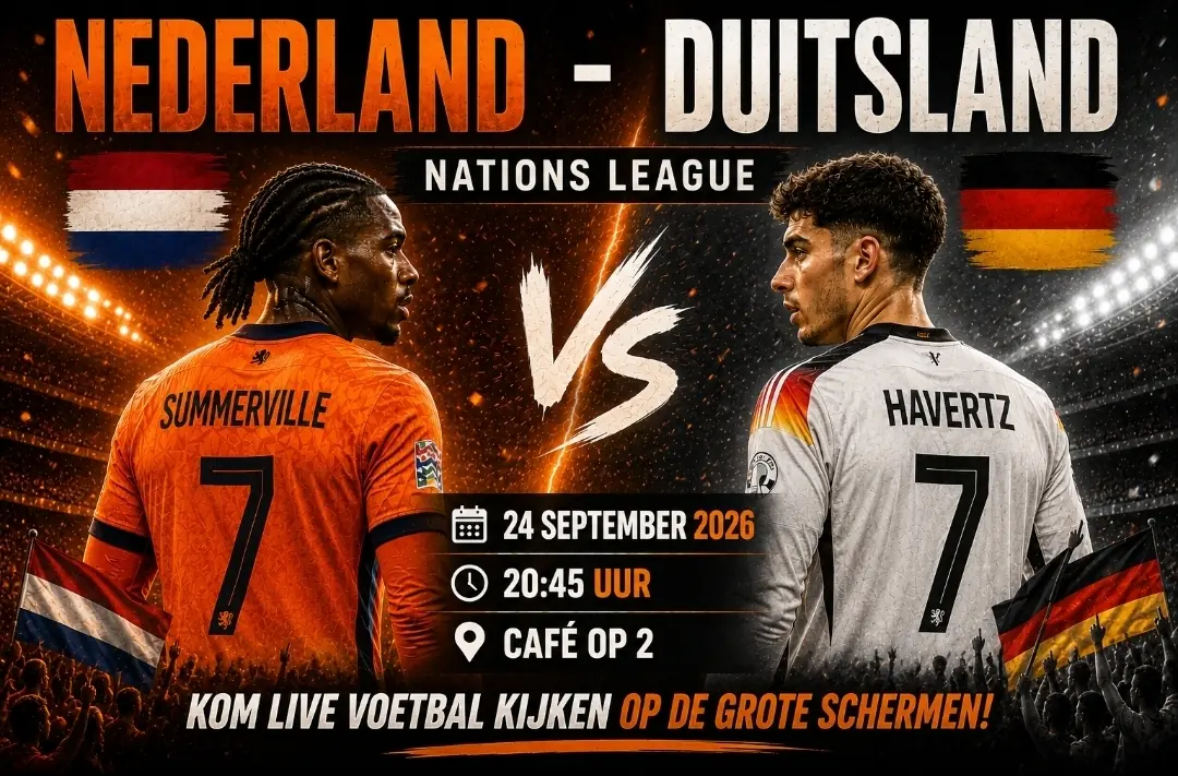 Football Netherlands vs Germany — Café op 2, Almere