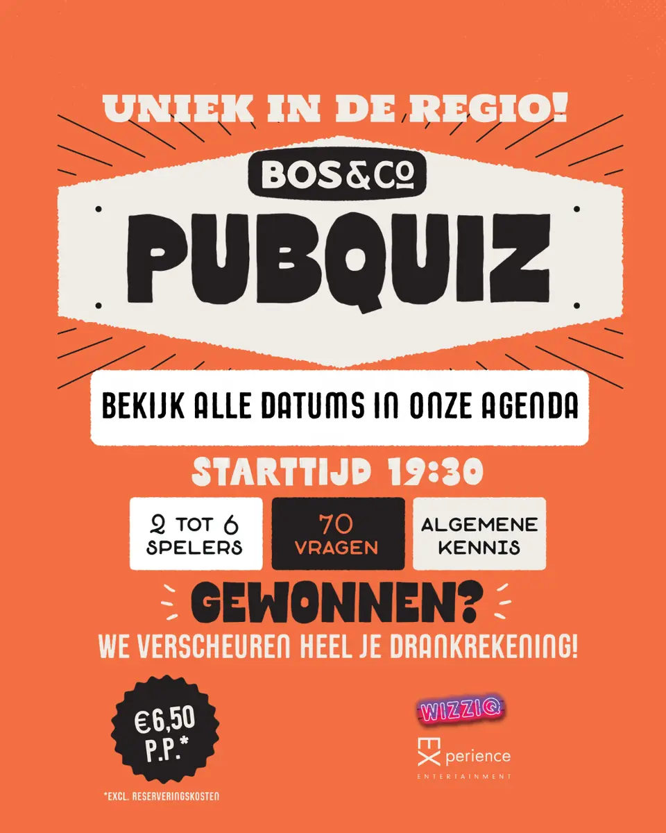 BOS & Co PUBQUIZ — Restaurant BOS & Co, Oosterhout