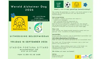 Beleefmiddag Wereld Alzheimer Dag 2026 — Alzheimer NL-regio ZZW - Stadion Fortuna Sittard, Stein