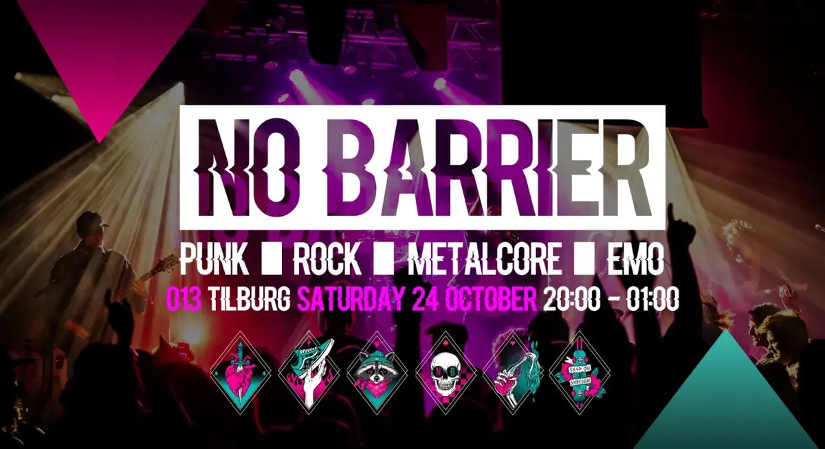 NO BARRIER: Punk, Emo, Rock & Metalcore Party — 013, Tilburg