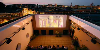 Freiluftkino auf dem Dach des Focus