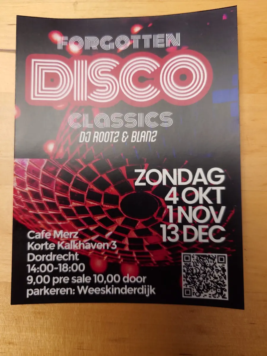Forgotten Disco Classics 70s & 80s — Bovenzaal van Merz, Dordrecht