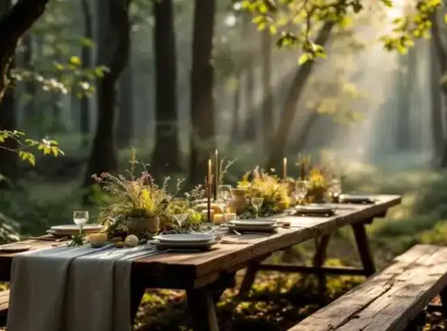 Forest Table — De Wever Lodge, Otterlo