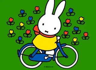 Häschen auf dem Fahrrad