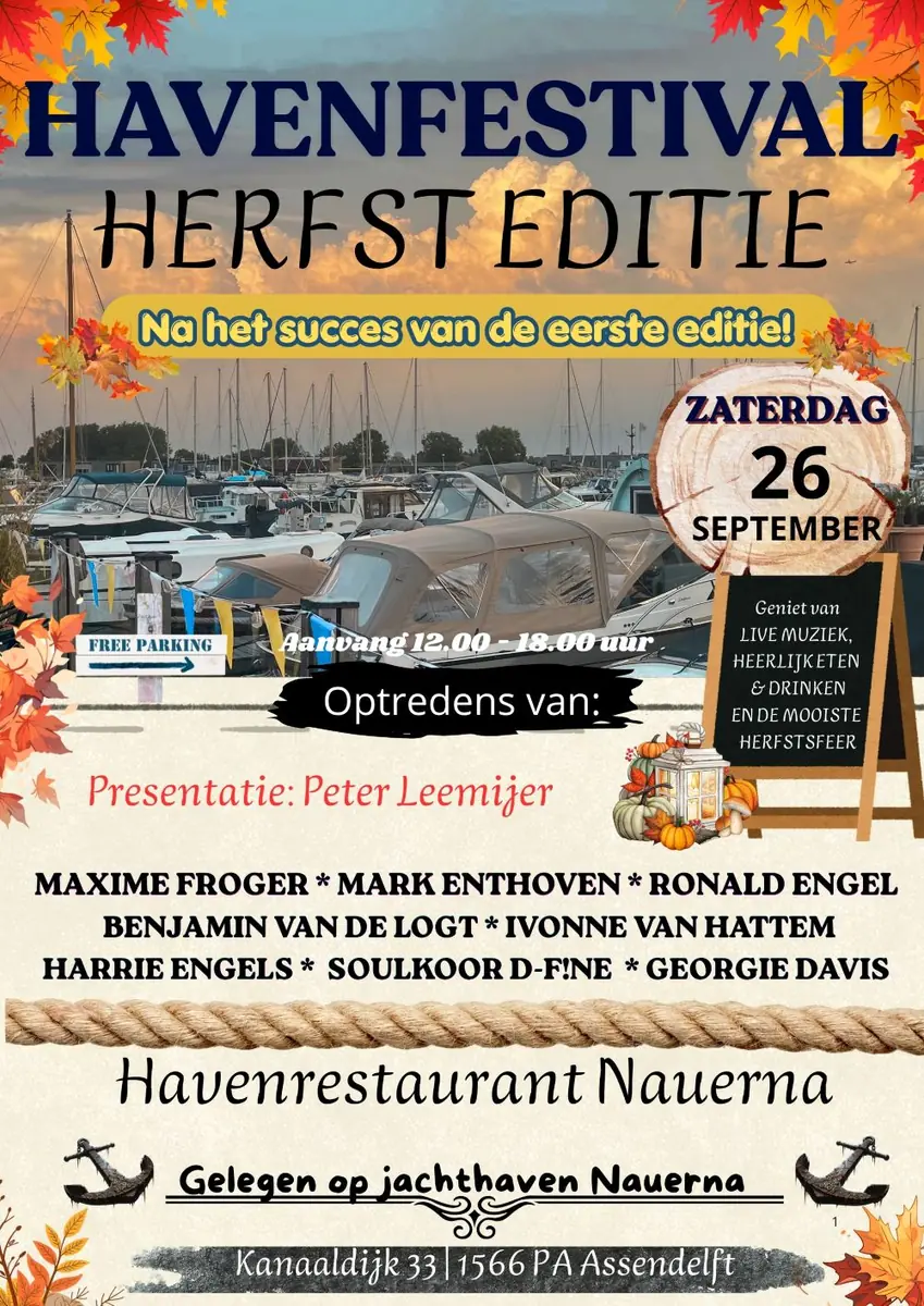 Havenfestival Herfsteditie — Havenrestaurant Nauerna, Assendelft