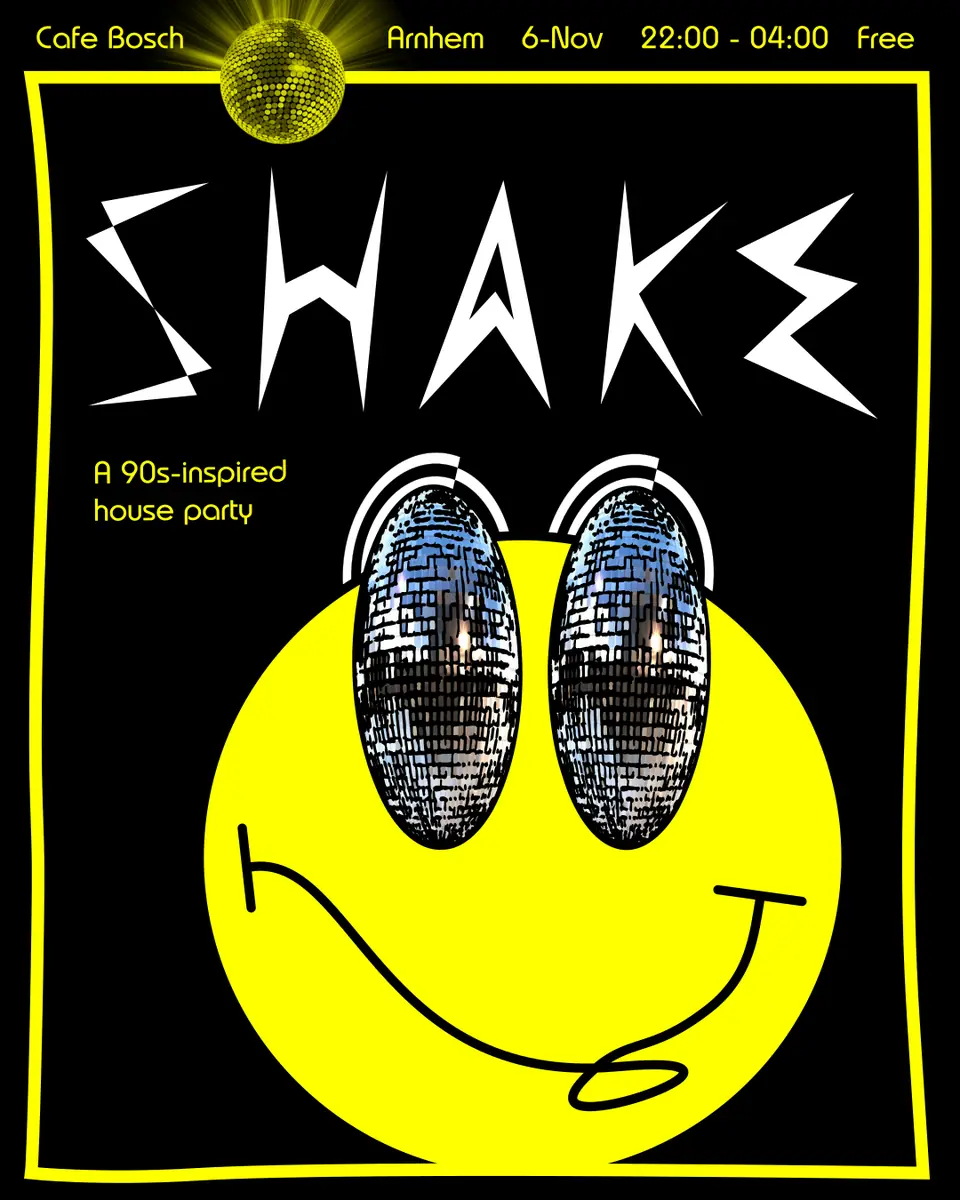 SHAKE | Eine von den 90ern inspirierte House-Party — Café bosch, Arnheim