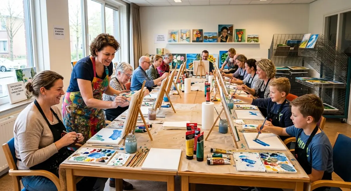 Schilderlessen in de Hoeksteen — Hoeksteen, Zwijndrecht