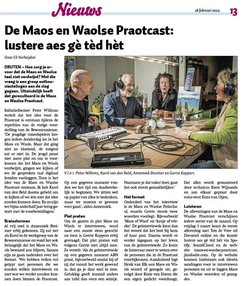 Entdecken Sie den neuen Praotcast! — Online activiteit, Beuningen