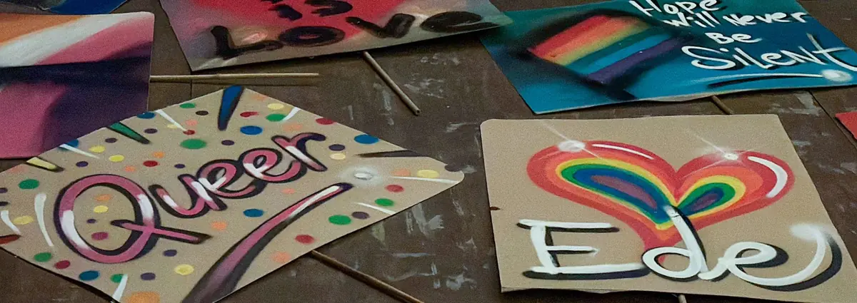 Fierce Queer CafΓ©: Making Pride Signs β Cultureel Centrum Astrant, Ede
