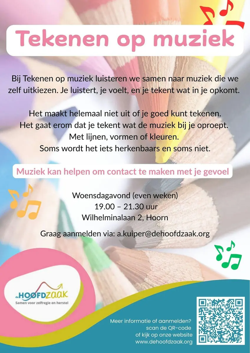 Zeichnen zur Musik in Hoorn — De Hoofdzaak, Hoorn