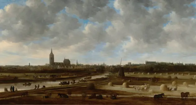 Meisterwerk Blick auf Den Haag - Jan van Goyen (1650-1651) — Atrium Den Haag, Den Haag