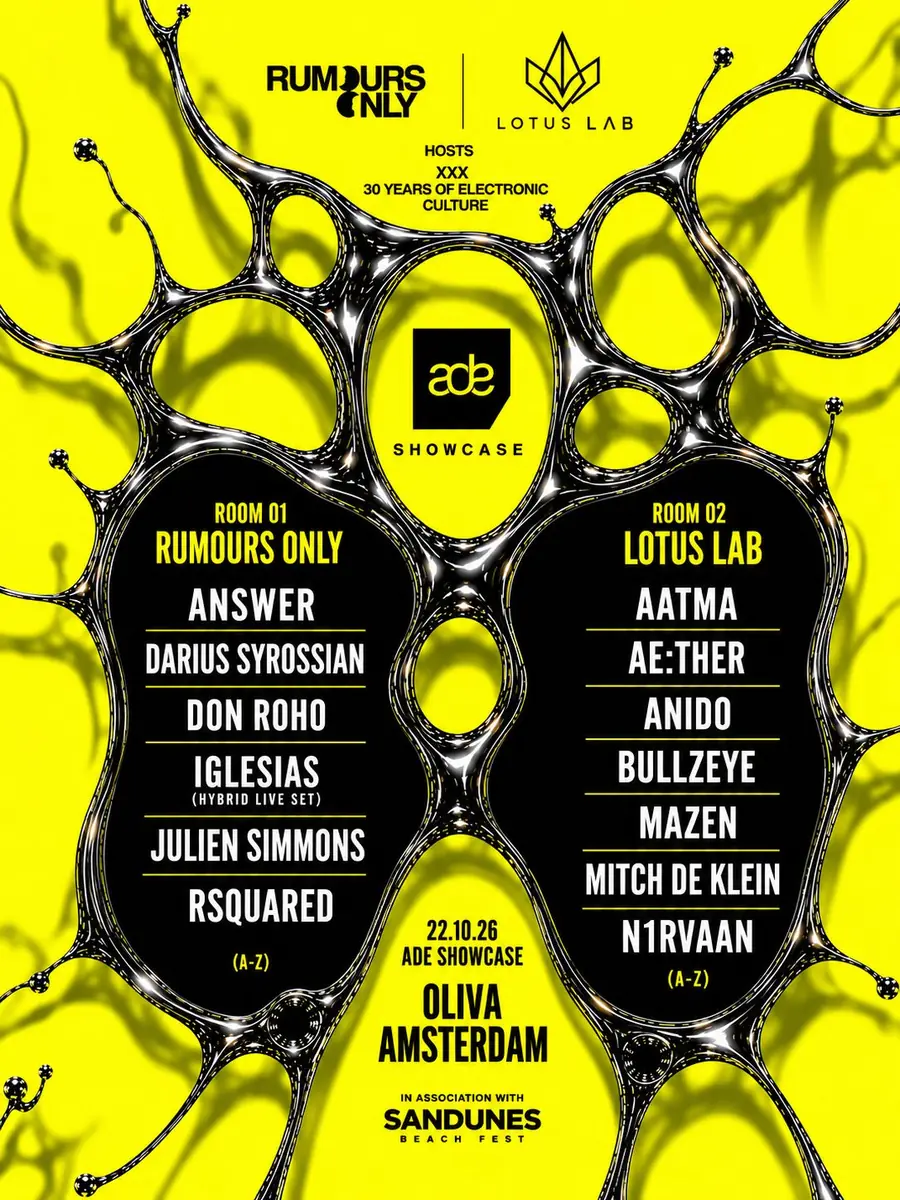Rumours Only x Lotus Labs ADE Showcase — Oliva, Amsterdam