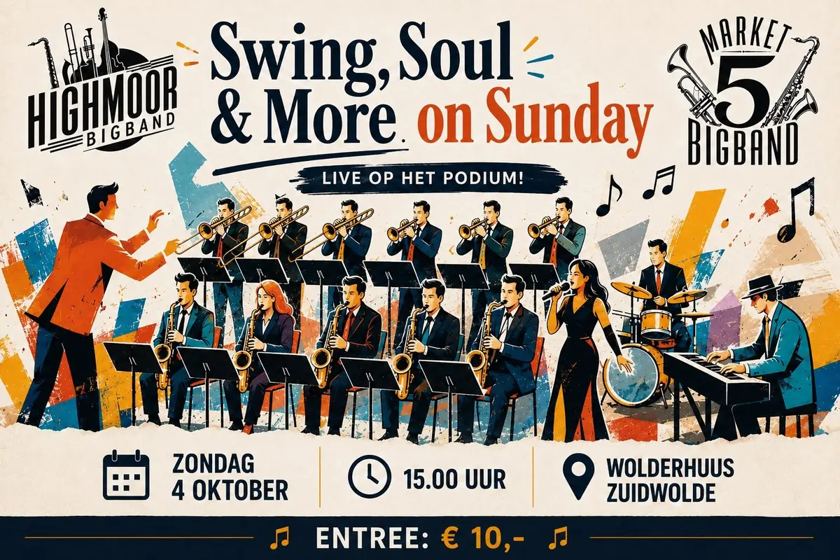 Double Big Band Delight with Swing, Soul & More on Sunday — Wolderhuus | Ontmoetingsplek, Zuidwolde