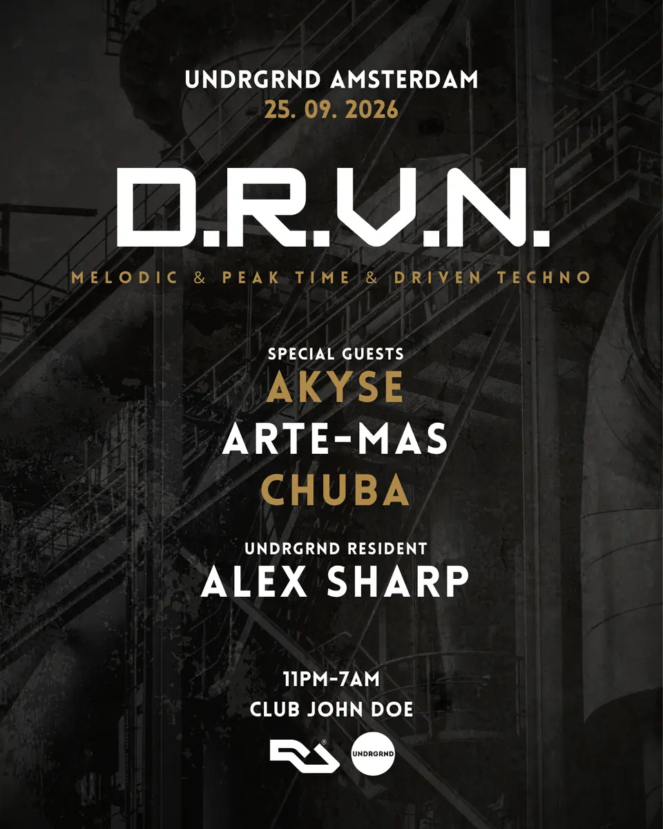 DRVN - Melodic & Peak Time & Driven Techno — John Doe, Amsterdam