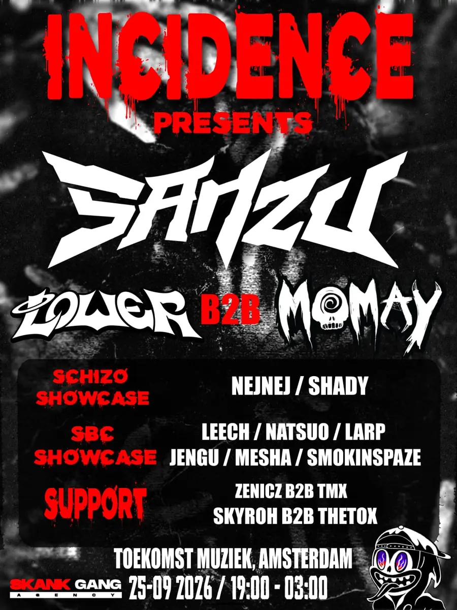 Incidence Revival Edition w/ Sanzu, Momay, Lower & More — Toekomstmuziek, Amsterdam