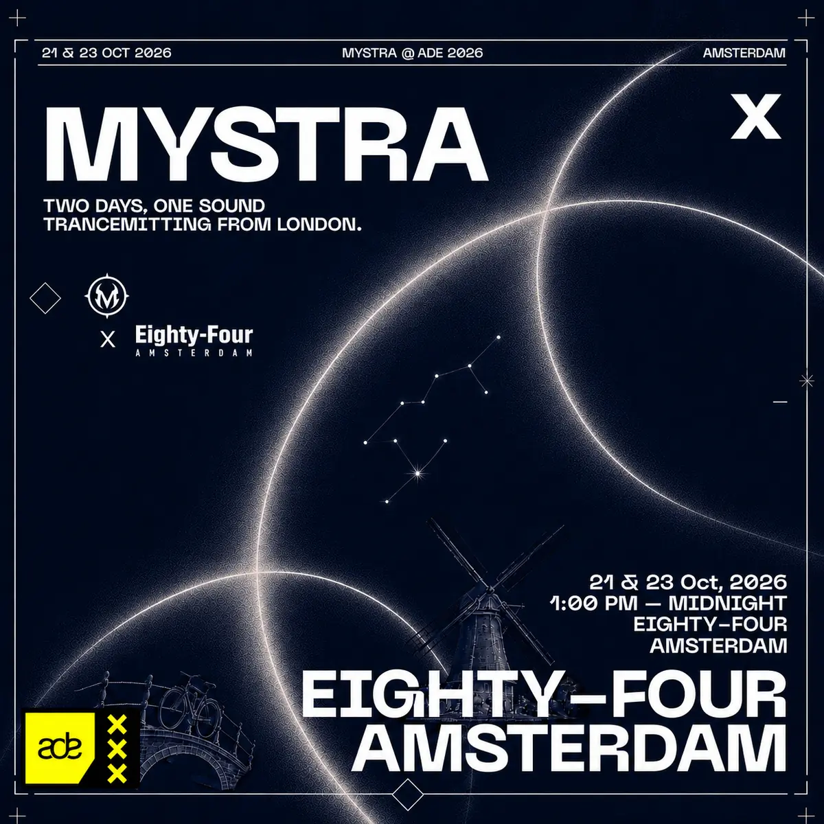ADE x MYSTRA x Eighty-Four Amsterdam Part 2 — Eighty-Four Amsterdam, Amsterdam