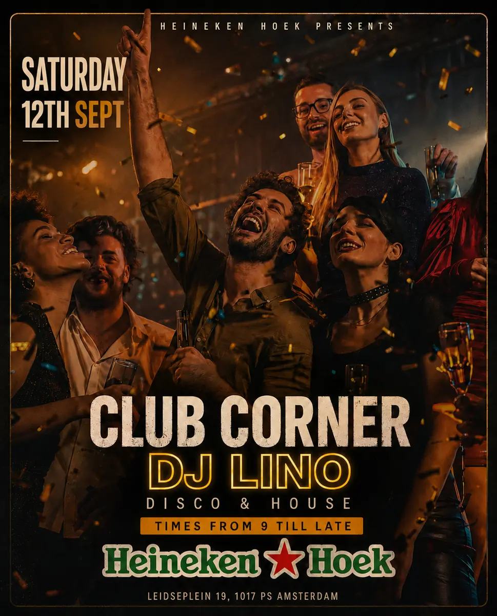 Heineken Hoek Club - Corner Saturdays Disco & House — Grand Café Heineken Hoek, Amsterdam