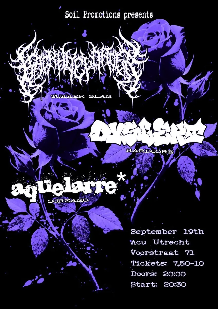 Backhoeloader + Aquelarre + Dyslekt — ACU, Utrecht