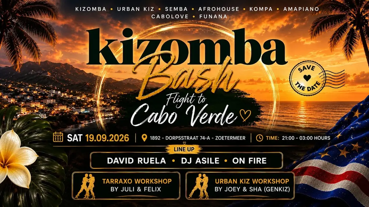 Kizomba Bash · Flight to Cabo Verde — 1892 Eten & Drinken, Zoetermeer
