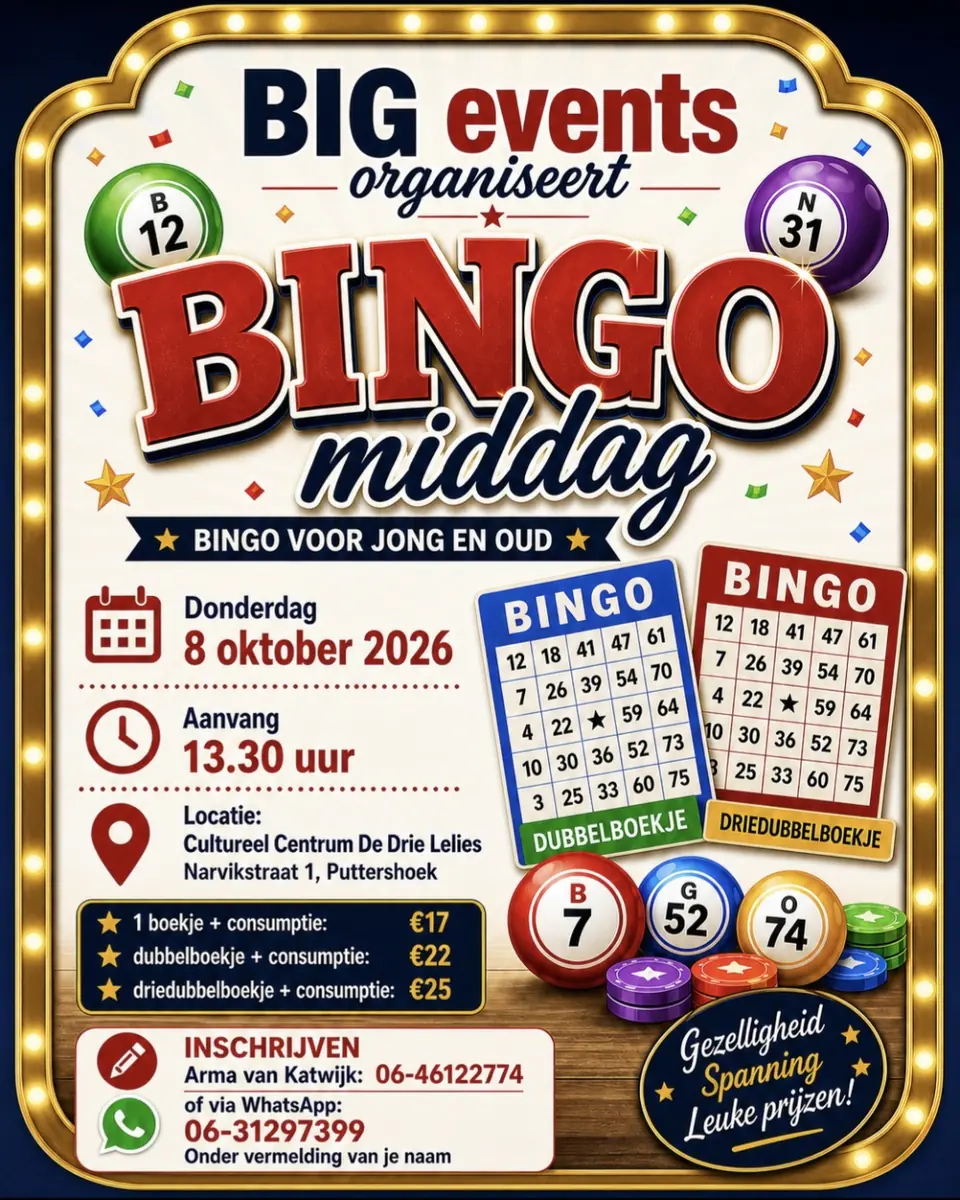 Bingo-Nachmittag — Narvikstraat 1, Puttershoek
