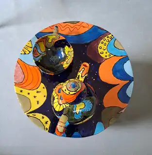 Verwunderung in Aquarellen und Keramik